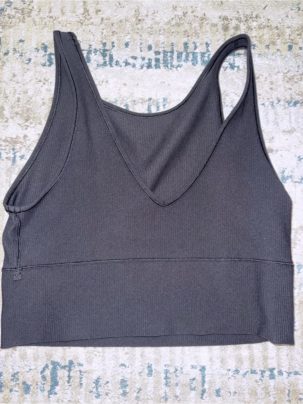 lululemon athletica Black Ribbed Cropped Tank